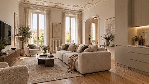 Castelletto, Corso Magenta – Elegante appartamento di 130 mq con balconi e finiture di pregio